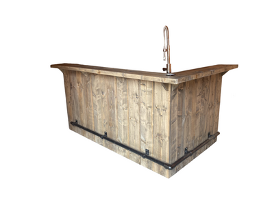 Bar L-vorm 220 x 140 cm Black Wash licht