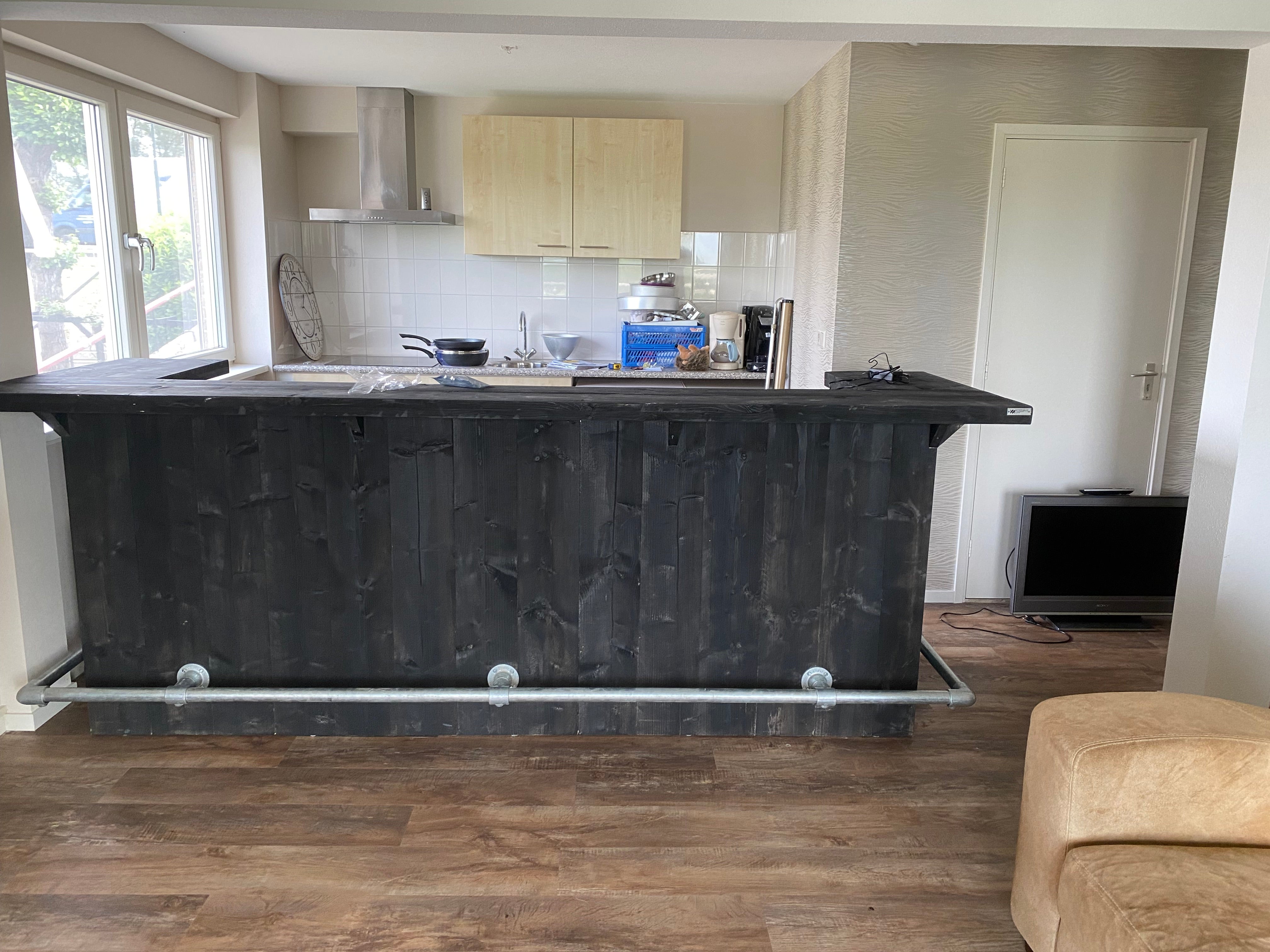 Bar Recht 300 cm Dekkend Zwart – Rostiquesteigerhout