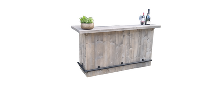 Bar Recht 200 cm Black Wash Licht