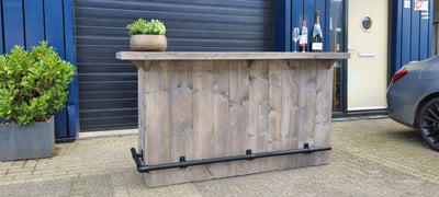 Bar Recht 200 cm Black Wash Licht