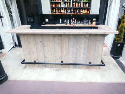 Bar Recht 250 cm Cement Donker