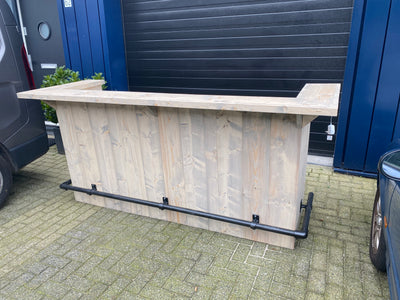 Bar Recht 250 cm Cement Donker