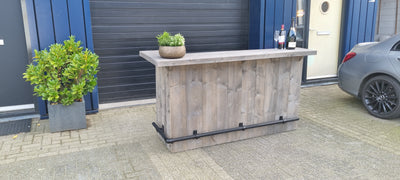 Bar Recht 200 cm Black Wash Licht