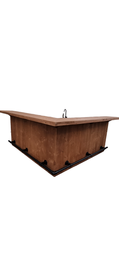 Bar L-vorm 250 x 240 cm Old Brown Licht